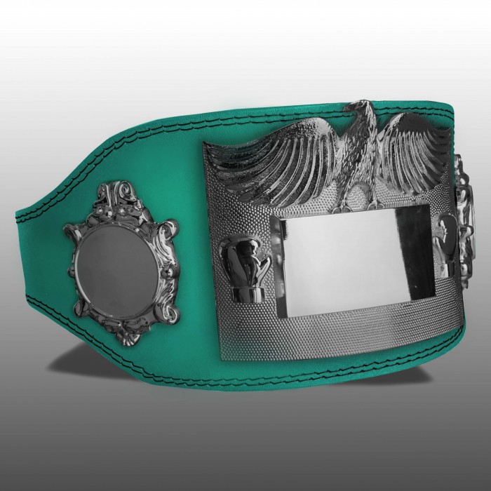 SMALL SILVER EAGLE CHAMPIONSHIP BELT - PLT299/S -4 COLOURS - BLACK, RED, BLUE, GREEN
